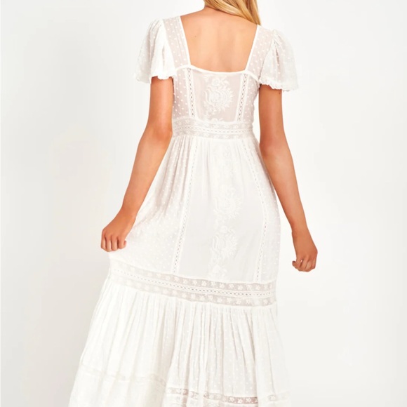 NWT LoveShackFancy Norma Maxi Dress. Sz 10. White - Picture 2 of 5